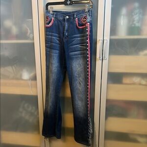DG2 jeans , western accent has some stretch  exe cond size 4